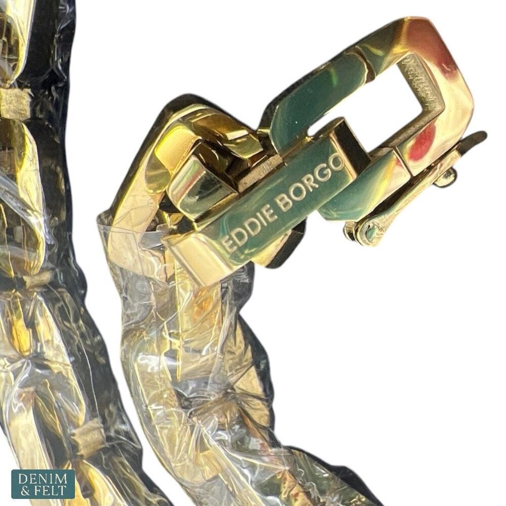 Eddie Borgo Supra Link Gold‎ Chain Necklace 12K Finish Heritage Luxe Statement - Picture 11 of 16